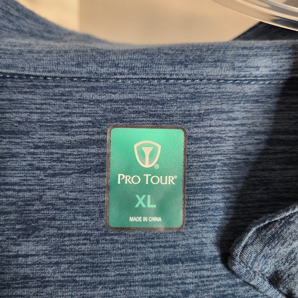 Pro Tour pullover mens XL blue long sleeve quarter zip golf - Picture 2 of 5